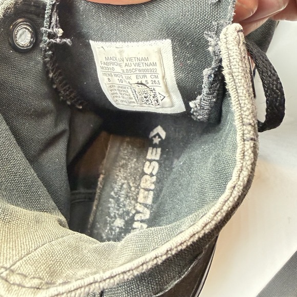 CONVERSE Chuck Taylor ALL STAR Men High Top Monochrome Black NINJA‎ M8 W10 - Picture 5 of 11